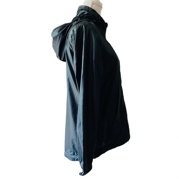 ADIDAS WOMENS BLACK ZIPPERED ATHLETIC WINDBREAKER SIZE MEDIUM - Picture 4 of 13